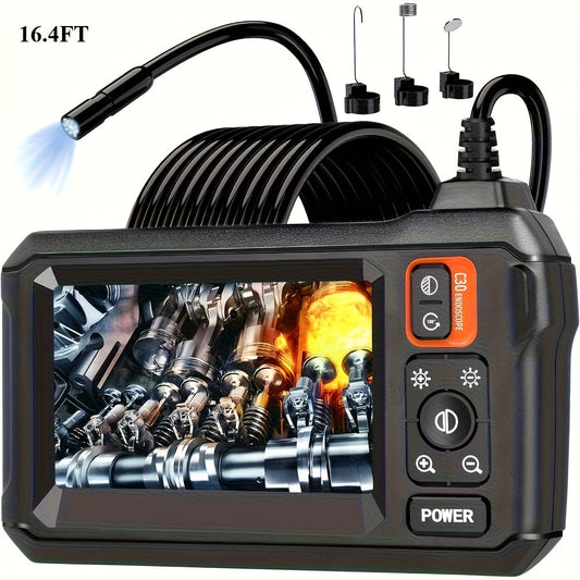 Endoscope Rechargeable Wire Cam w/ 8 LED Light 4.3" Screen 1080PHD 16ft.    Home Decor Supply | Online Retail | ShoreShopper.com