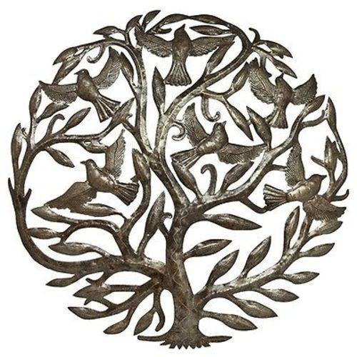 Steel Drum Art - 24 inch Tree of Life - Croix des Bouquets    Home Decor Supply | Online Retail | ShoreShopper.com