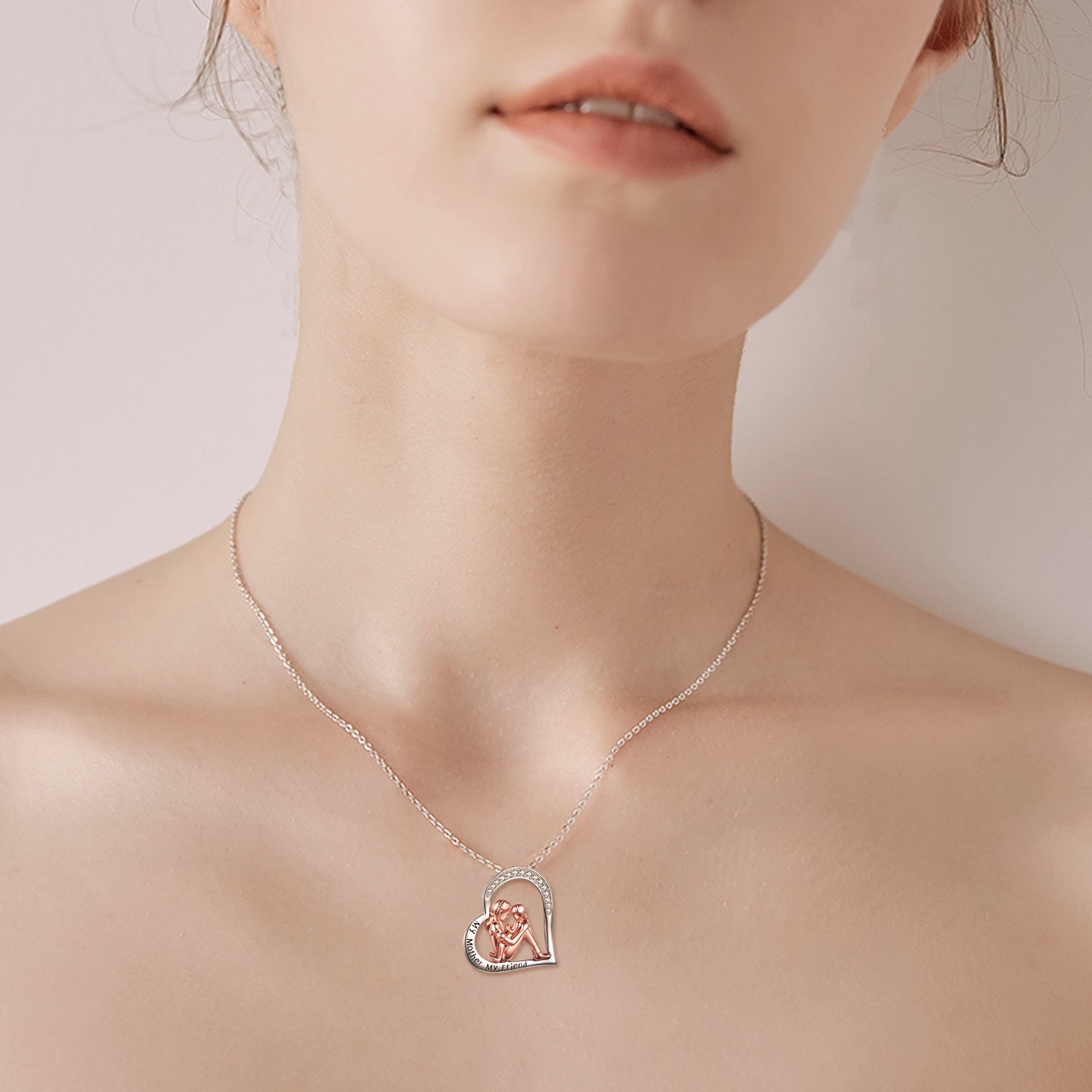 Mother Daughter Necklace 925 Sterling Silver Engraved My Mother My Friend Jewelry Mothers Day Birthday Gifts for Mom from Daughter - ShoreCo.Shop
