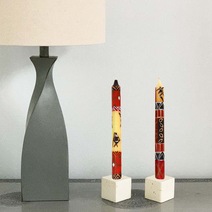 Tall Hand Painted Candles - Pair - Damisi Design - Nobunto    Home Decor Supply | Online Retail | ShoreShopper.com