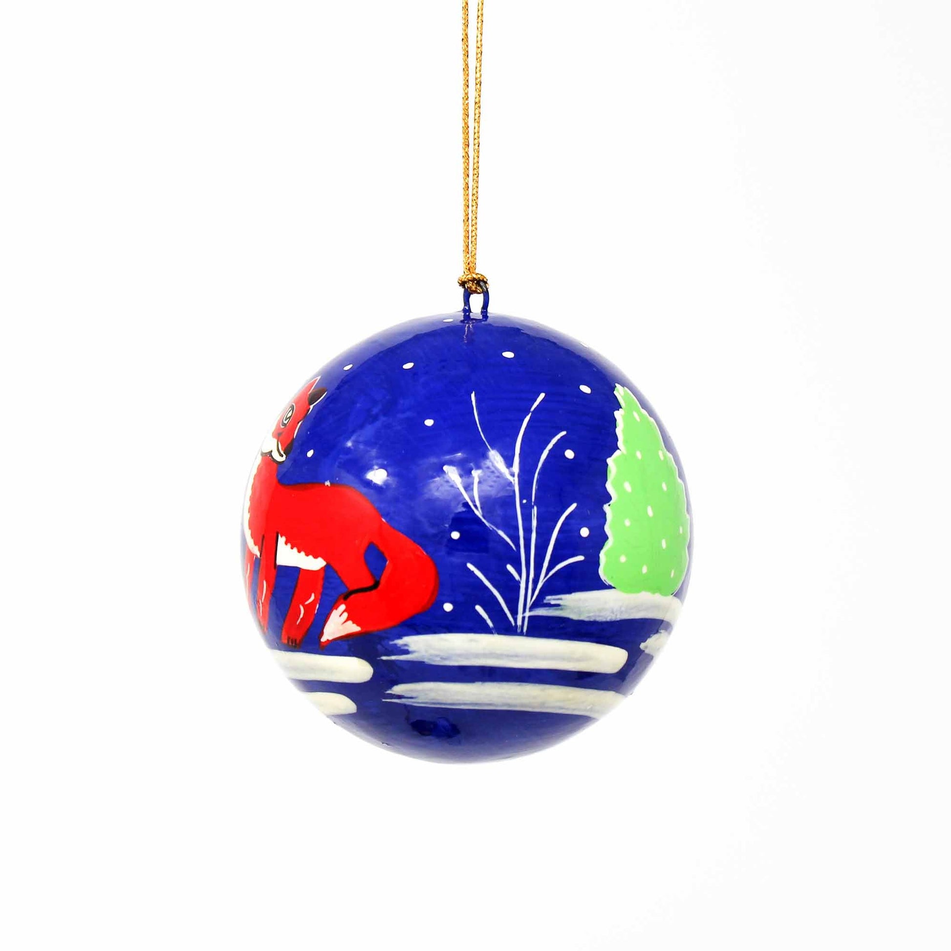 Handpainted Fox & Bird Ornaments, Set of 2    Home Decor Supply | Online Retail | ShoreShopper.com