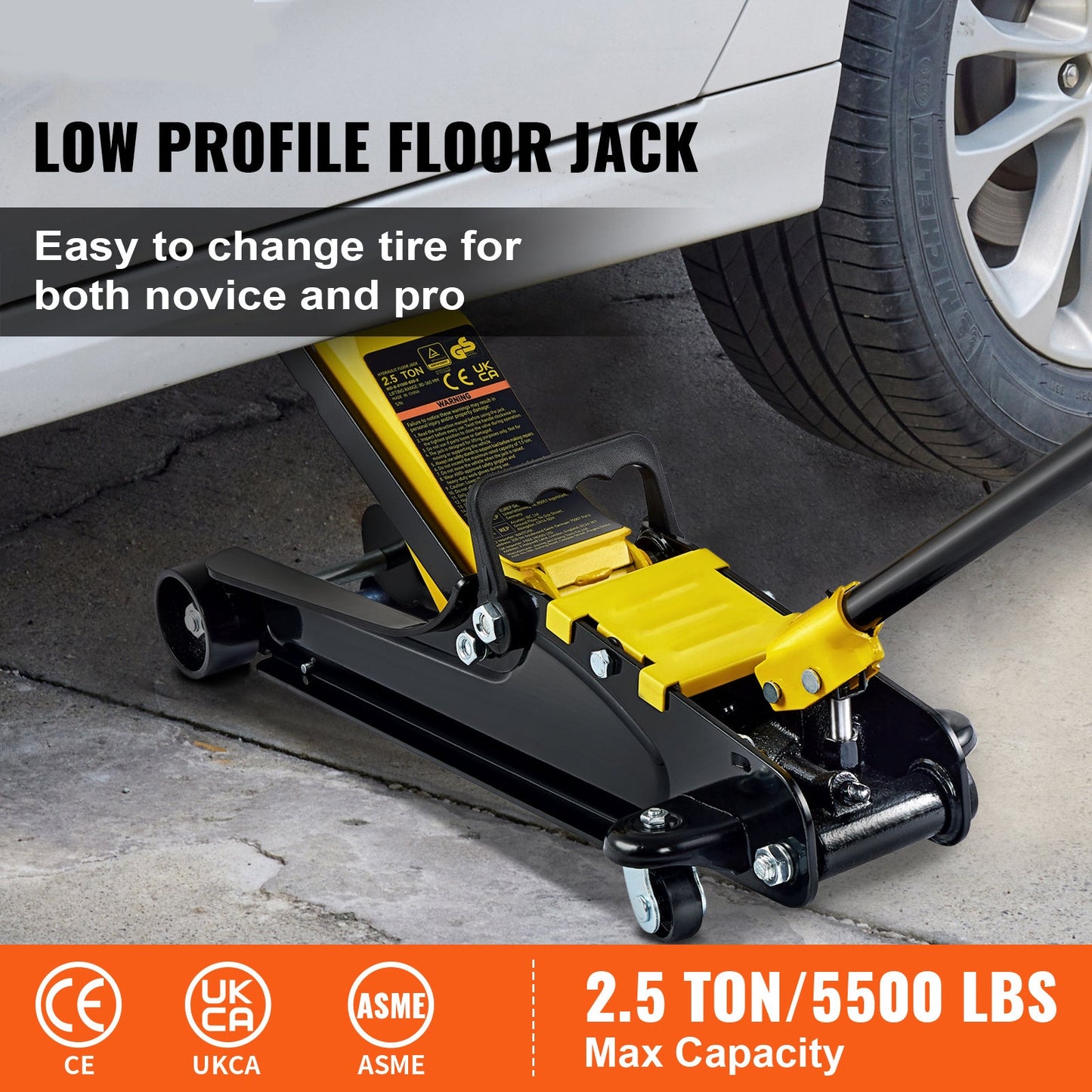 Happybuy 2.5 Ton Alloy Single Cylinder Compact Car Jack 3"-15"    Home Decor Supply | Online Retail | ShoreShopper.com