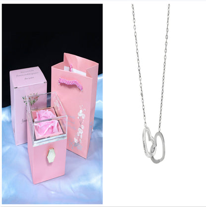 Rotating Soap Flower Rose Gift Box Creative Rotating Rose Jewelry Packaging Box Valentine's Day Gift For Women    Home Decor Supply | Online Retail | ShoreShopper.com