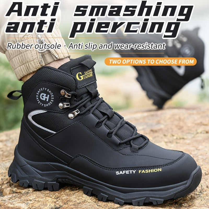 Men's Heavy-Duty High-Quality Work Boots with Steel Toe - All-Terrain Traction Rubber Sole, Cushioned Insole and Arch Support - Four-Season Construction, Industrial, Farm and Outdoor Boots - Ideal for Construction, Warehousin    Home Decor Supply | Online Retail | ShoreShopper.com
