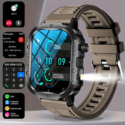 New Smart Watch with 2.01-inch Large Screen, LED Flashlight, Outdoor Sports Watch, Fitness Tracker Compatible with Android and iPhone, Halloween, Suitable for Men or Women, Versatile for Various Scenarios, Perfect Holiday Gif    Home Decor Supply | Online Retail | ShoreShopper.com