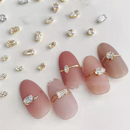 Square Water Drop Zircon Nail Art Jewelry    Home Decor Supply | Online Retail | ShoreShopper.com
