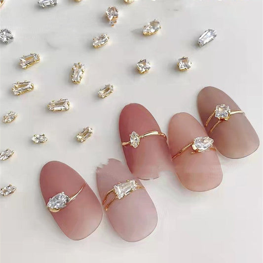 Square Water Drop Zircon Nail Art Jewelry    Home Decor Supply | Online Retail | ShoreShopper.com