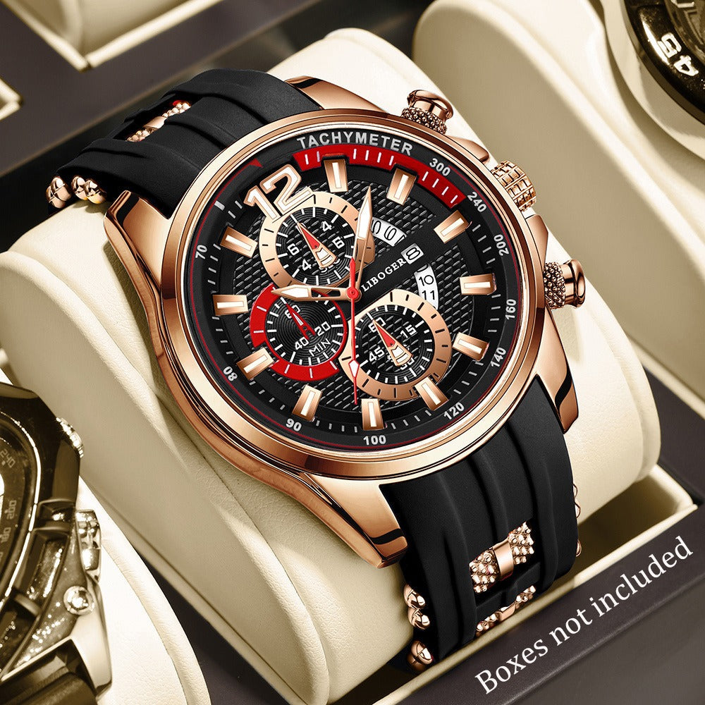 1pc Men'S Fashion Casual Quartz Watch, Silicone Strap, Date Display - Stylish Casual Wristwatch for Casual Attire, Casual Wristwatch | Sporty Watch Design | Quartz Movement, Thanksgiving, Christmas The Perfect Gift Reloj Para    Home Decor Supply | Online Retail | ShoreShopper.com
