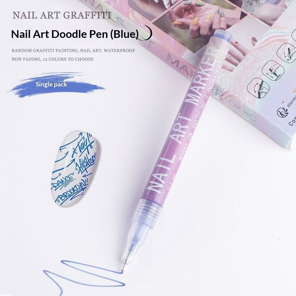 Doodle Nail Art Pen 12-color Liner Paint Brush Nail    Home Decor Supply | Online Retail | ShoreShopper.com