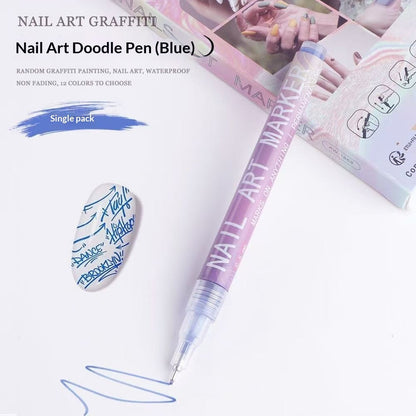 Doodle Nail Art Pen 12-color Liner Paint Brush Nail    Home Decor Supply | Online Retail | ShoreShopper.com