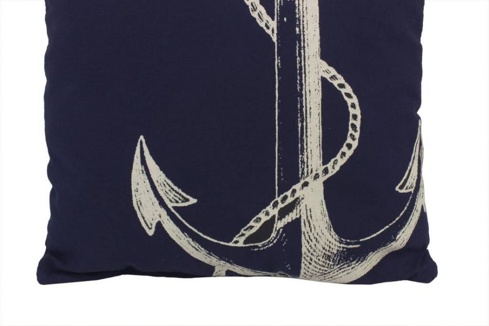 Blue and White Anchor Decorative Throw Pillow 14""    Home Decor Supply | Online Retail | ShoreShopper.com