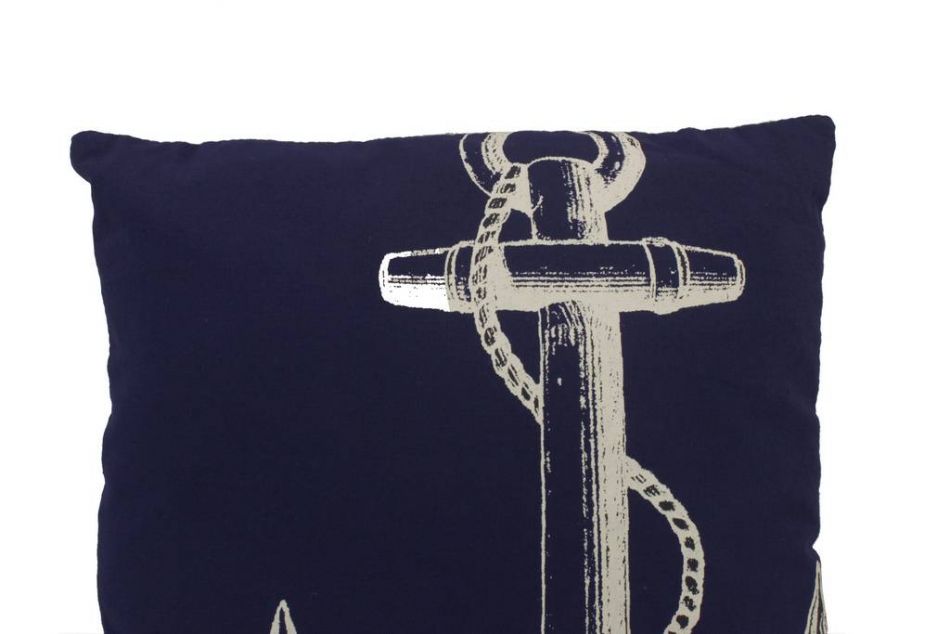 Blue and White Anchor Decorative Throw Pillow 14""    Home Decor Supply | Online Retail | ShoreShopper.com