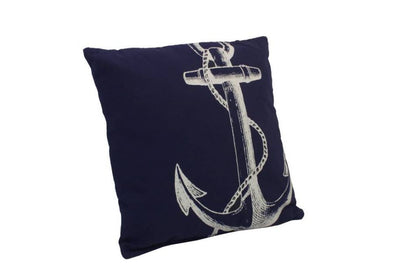 Blue and White Anchor Decorative Throw Pillow 14""    Home Decor Supply | Online Retail | ShoreShopper.com