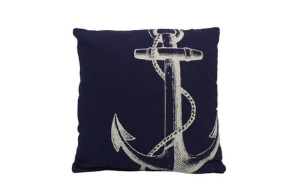 Blue and White Anchor Decorative Throw Pillow 14""    Home Decor Supply | Online Retail | ShoreShopper.com