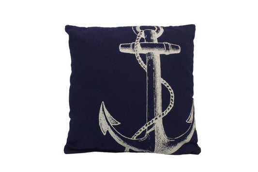 Blue and White Anchor Decorative Throw Pillow 14""    Home Decor Supply | Online Retail | ShoreShopper.com