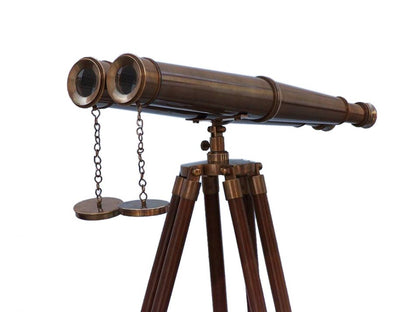 Floor Standing Admirals Antique Brass Binoculars 62""    Home Decor Supply | Online Retail | ShoreShopper.com