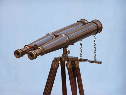 Floor Standing Admirals Antique Brass Binoculars 62""    Home Decor Supply | Online Retail | ShoreShopper.com