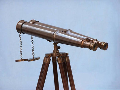 Floor Standing Admirals Antique Brass Binoculars 62""    Home Decor Supply | Online Retail | ShoreShopper.com