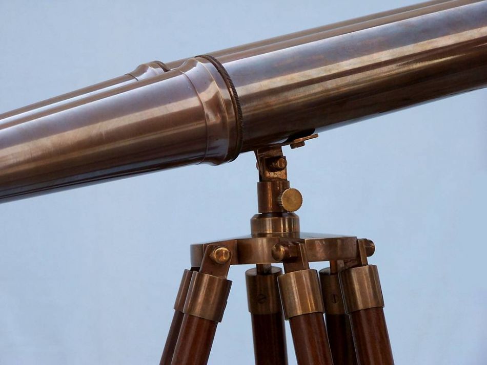 Floor Standing Admirals Antique Brass Binoculars 62""    Home Decor Supply | Online Retail | ShoreShopper.com