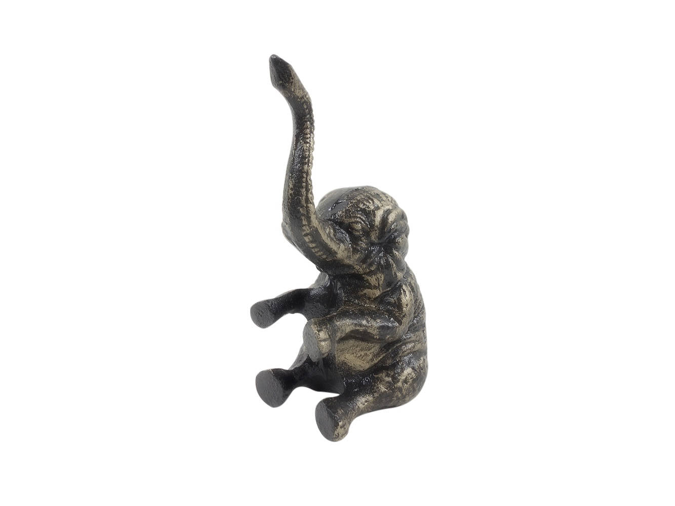 Rustic Gold Cast Iron Elephant Metal Door Stop 8""    Home Decor Supply | Online Retail | ShoreShopper.com