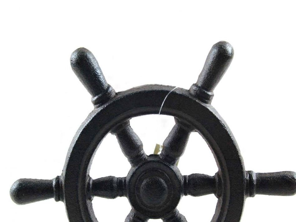 Cast Iron Ship Wheel Door Stopper 9""    Home Decor Supply | Online Retail | ShoreShopper.com