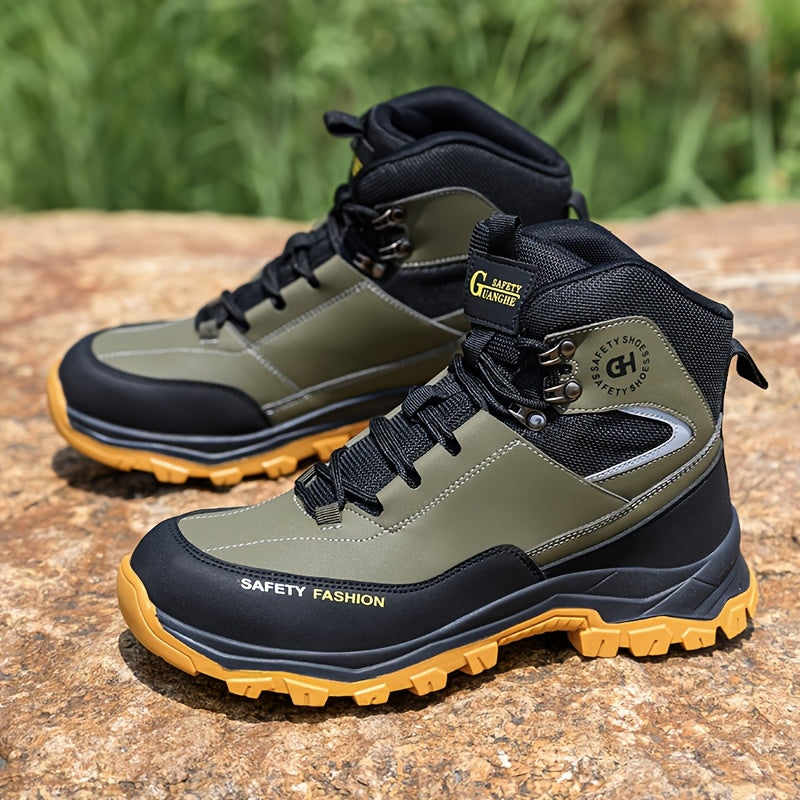 Men's Heavy-Duty High-Quality Work Boots with Steel Toe - All-Terrain Traction Rubber Sole, Cushioned Insole and Arch Support - Four-Season Construction, Industrial, Farm and Outdoor Boots - Ideal for Construction, Warehousin    Home Decor Supply | Online Retail | ShoreShopper.com
