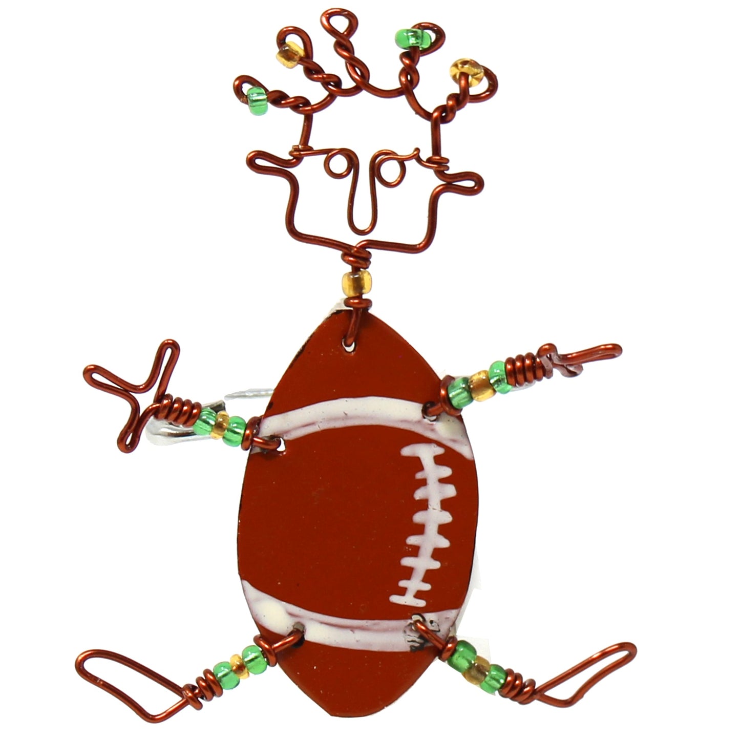 Dancing Girl American Football Pin - Creative Alternatives    Home Decor Supply | Online Retail | ShoreShopper.com