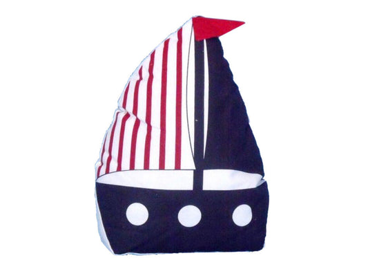Patriotic Blue with Red Stripe Sailboat Door Stopper 10""    Home Decor Supply | Online Retail | ShoreShopper.com