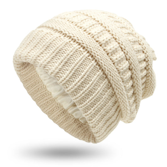 Hats Women's Protective Hairstyles, Warm Woolen Knit Satin Hats    Home Decor Supply | Online Retail | ShoreShopper.com