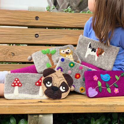 Pug Felt Clutch - Global Groove (P)    Home Decor Supply | Online Retail | ShoreShopper.com