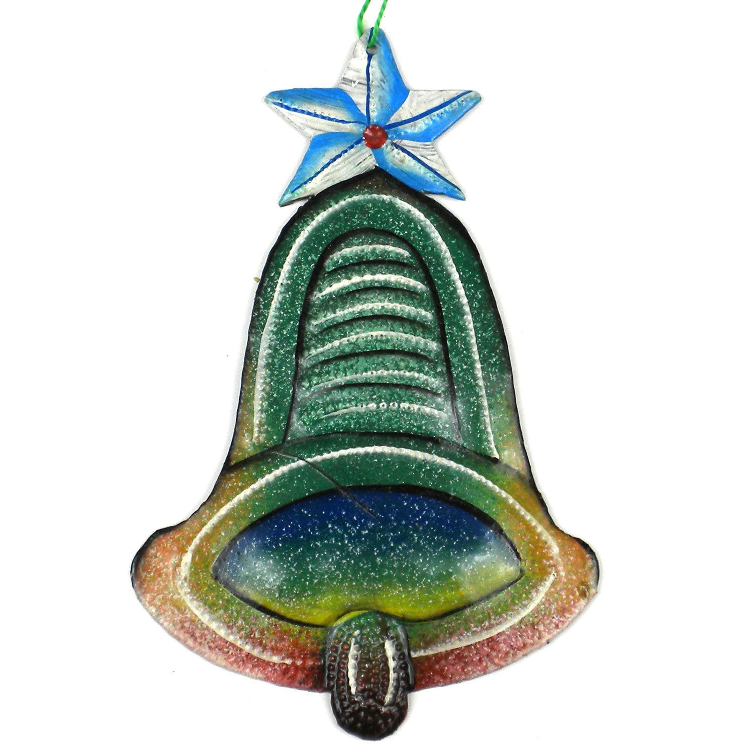 Hand Painted Bell Steel Drum Ornament - Croix des Bouquets (H)    Home Decor Supply | Online Retail | ShoreShopper.com