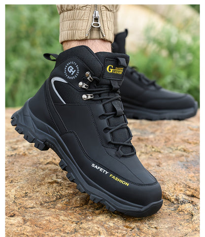 Men's Heavy-Duty High-Quality Work Boots with Steel Toe - All-Terrain Traction Rubber Sole, Cushioned Insole and Arch Support - Four-Season Construction, Industrial, Farm and Outdoor Boots - Ideal for Construction, Warehousin    Home Decor Supply | Online Retail | ShoreShopper.com