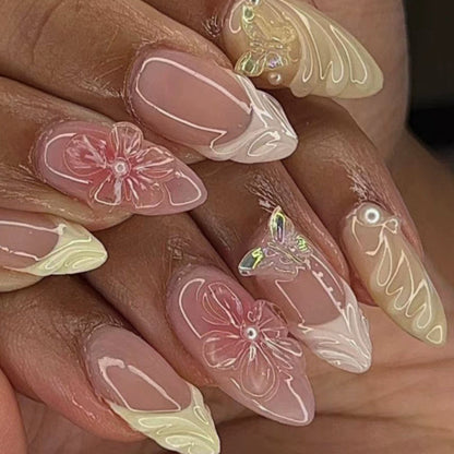 Hot Selling Leopard Nail Art Handmade Almond Short    Home Decor Supply | Online Retail | ShoreShopper.com
