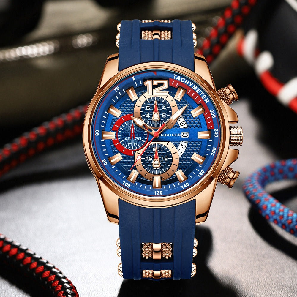 1pc Men'S Fashion Casual Quartz Watch, Silicone Strap, Date Display - Stylish Casual Wristwatch for Casual Attire, Casual Wristwatch | Sporty Watch Design | Quartz Movement, Thanksgiving, Christmas The Perfect Gift Reloj Para    Home Decor Supply | Online Retail | ShoreShopper.com