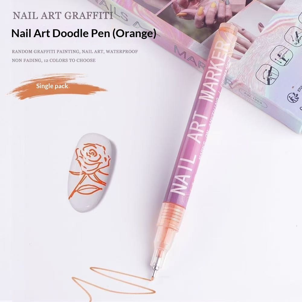 Doodle Nail Art Pen 12-color Liner Paint Brush Nail    Home Decor Supply | Online Retail | ShoreShopper.com