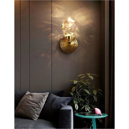 Copper Modern Villa Art Rotating Light Luxury Crystal Wall Lamp    Home Decor Supply | Online Retail | ShoreShopper.com
