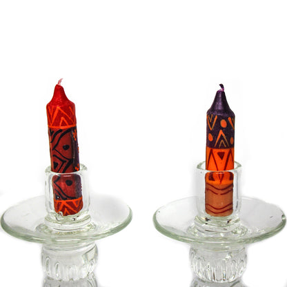 Hand-Painted 4" Dinner or Shabbat Candles, Set of 4  (Indabuko Design)    Home Decor Supply | Online Retail | ShoreShopper.com