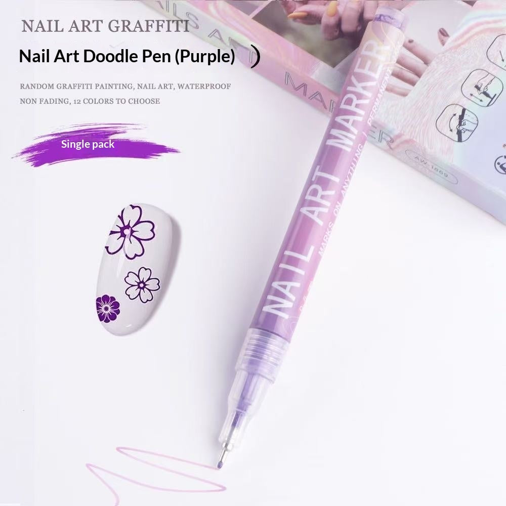 Doodle Nail Art Pen 12-color Liner Paint Brush Nail    Home Decor Supply | Online Retail | ShoreShopper.com