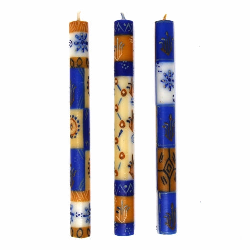 Tall Hand Painted Candles - Three in Box - Durra Design - Nobunto    Home Decor Supply | Online Retail | ShoreShopper.com