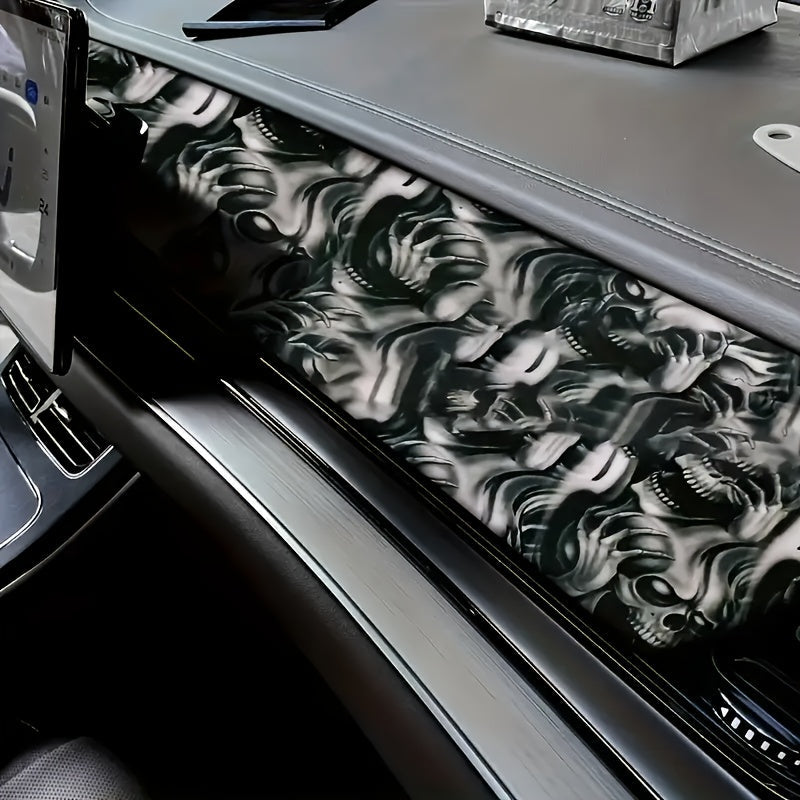 Skull Decal Sticker 11.81in X 59.84in (30x152cm) 3D Wall Art Gothic-Halloween-Motorcycle Decor Waterproof Self-Adhesive Removable Vinyl Cyberpunk Grunge Style for Walls, Vehicles, Windows    Home Decor Supply | Online Retail | ShoreShopper.com