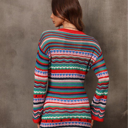 Women's Fashion Cutout Patchwork Knit Dress    Home Decor Supply | Online Retail | ShoreShopper.com