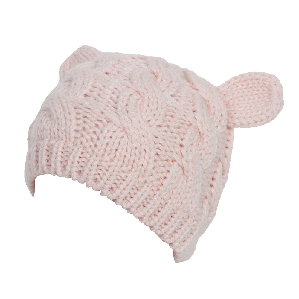 Hand Made 3D Cute Knitted Cat Ear Beanie For Winter - ShoreCo.Shop