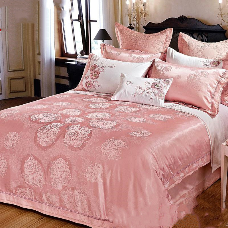 Ice Silk Jacquard European Luxury High-end Linen And Cotton Bedding Set    Home Decor Supply | Online Retail | ShoreShopper.com
