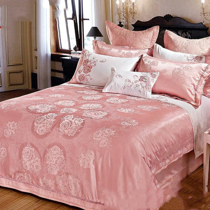 Ice Silk Jacquard European Luxury High-end Linen And Cotton Bedding Set    Home Decor Supply | Online Retail | ShoreShopper.com