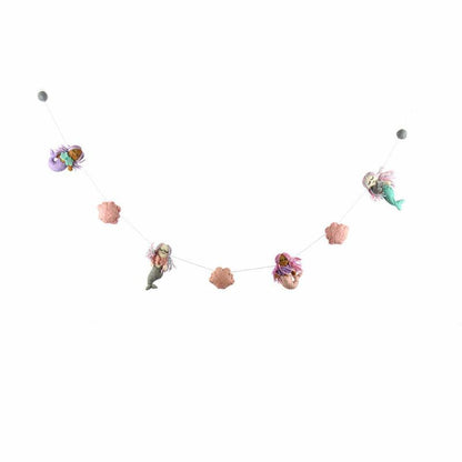 Mermaid Felt Garland - Global Groove    Home Decor Supply | Online Retail | ShoreShopper.com