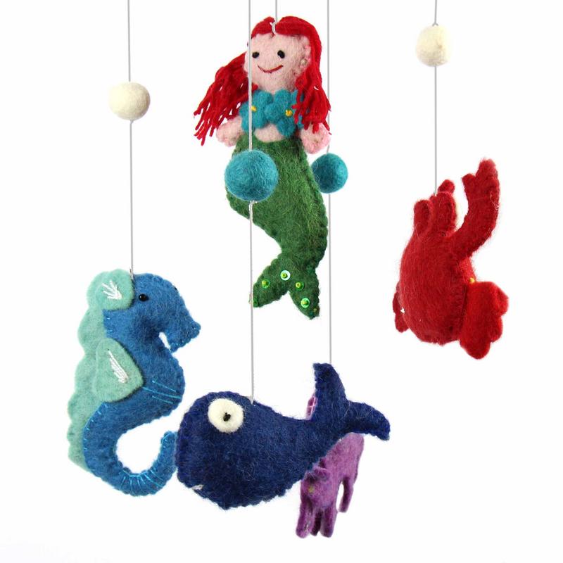 Felt Mermaid Mobile - Global Groove    Home Decor Supply | Online Retail | ShoreShopper.com