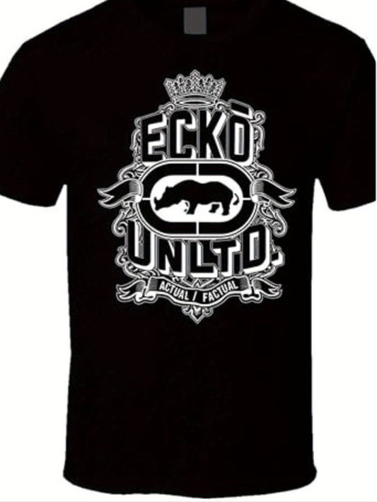 Mens Black Cotton T Shirt Rhino Crown Graphic Print Short Sleeve Hip Hop Streetwear For Casual Daily Wear    Home Decor Supply | Online Retail | ShoreShopper.com