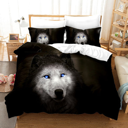 Bed Home Textile Wolf Digital Printed Three-piece Set    Home Decor Supply | Online Retail | ShoreShopper.com