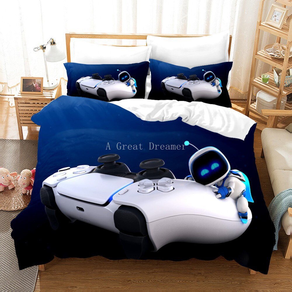 Digital 3D Game Controller Pattern Printed Bedding Three-Piece Set    Home Decor Supply | Online Retail | ShoreShopper.com