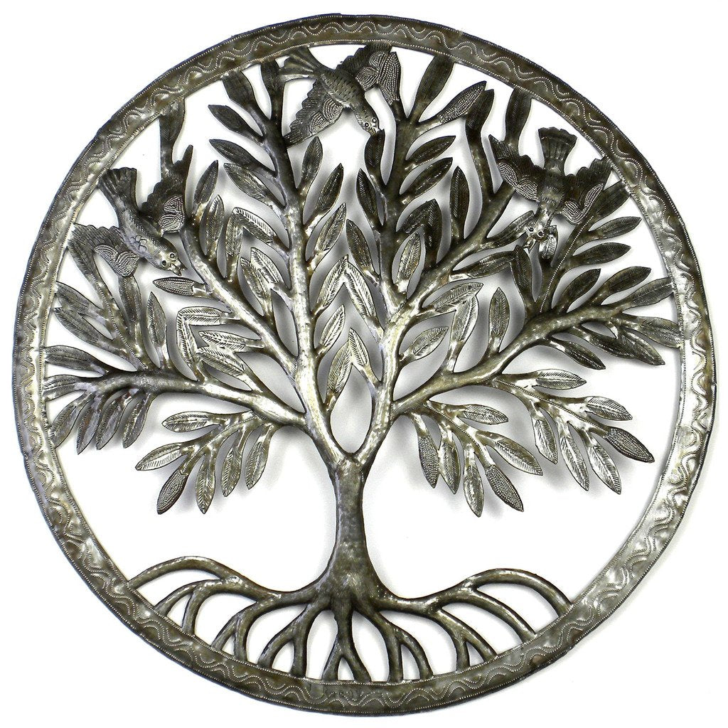 Tree of Life in Ring Wall Art - Croix des Bouquets    Home Decor Supply | Online Retail | ShoreShopper.com